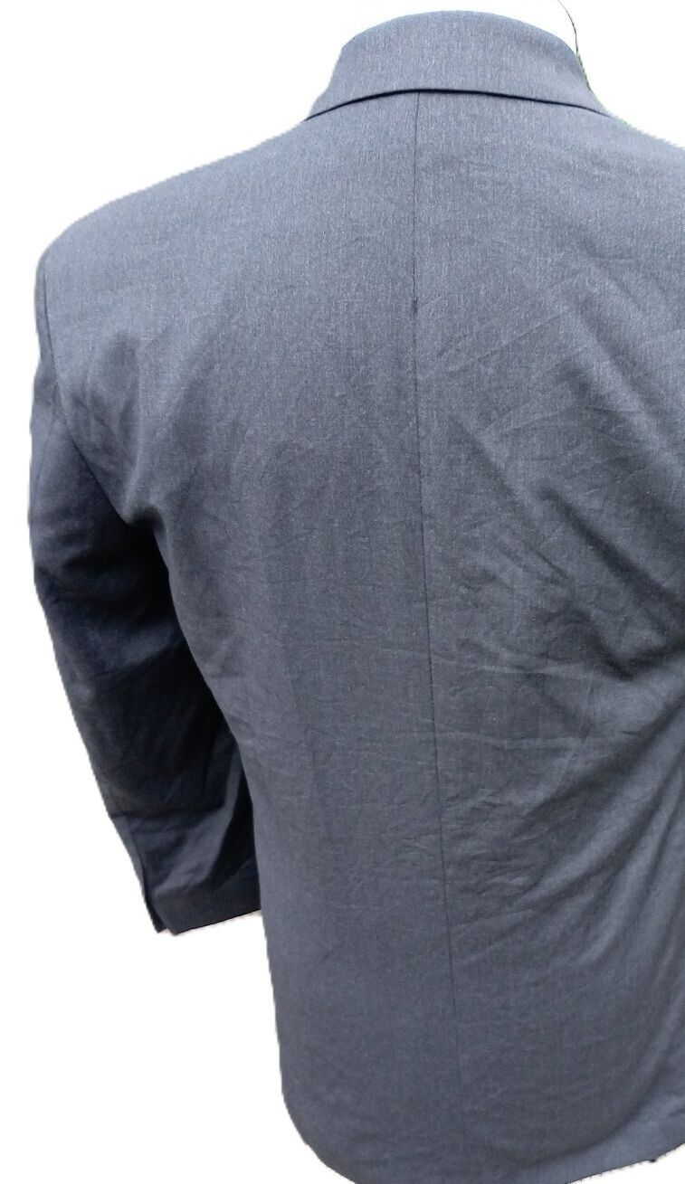 Vintage Hugo Boss Germany Blazer Jacket 38R 40R Grey Virgin Wool Nobely/Sigma