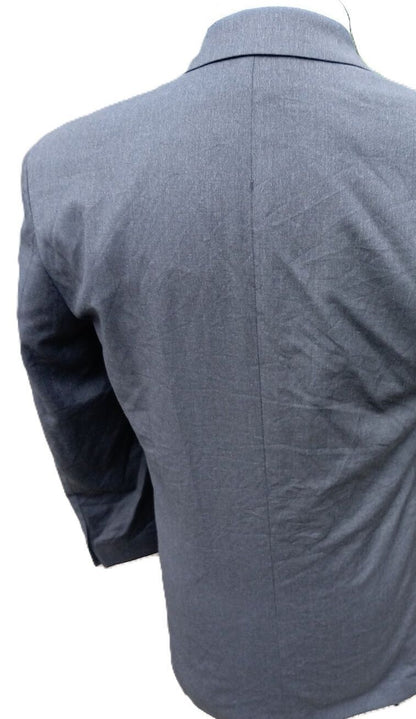 Vintage Hugo Boss Germany Blazer Jacket 38R 40R Grey Virgin Wool Nobely/Sigma