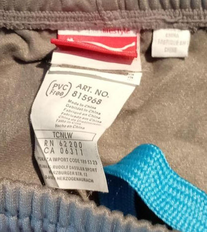 Puma Grey Track Pants with Side Stripe and Logo XL