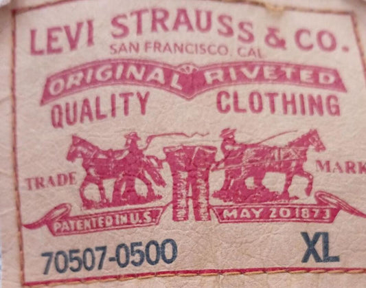 Vintage 90s Levis 70507 0500 Denim Trucker Jacket Men's XL Oversized Light Wash