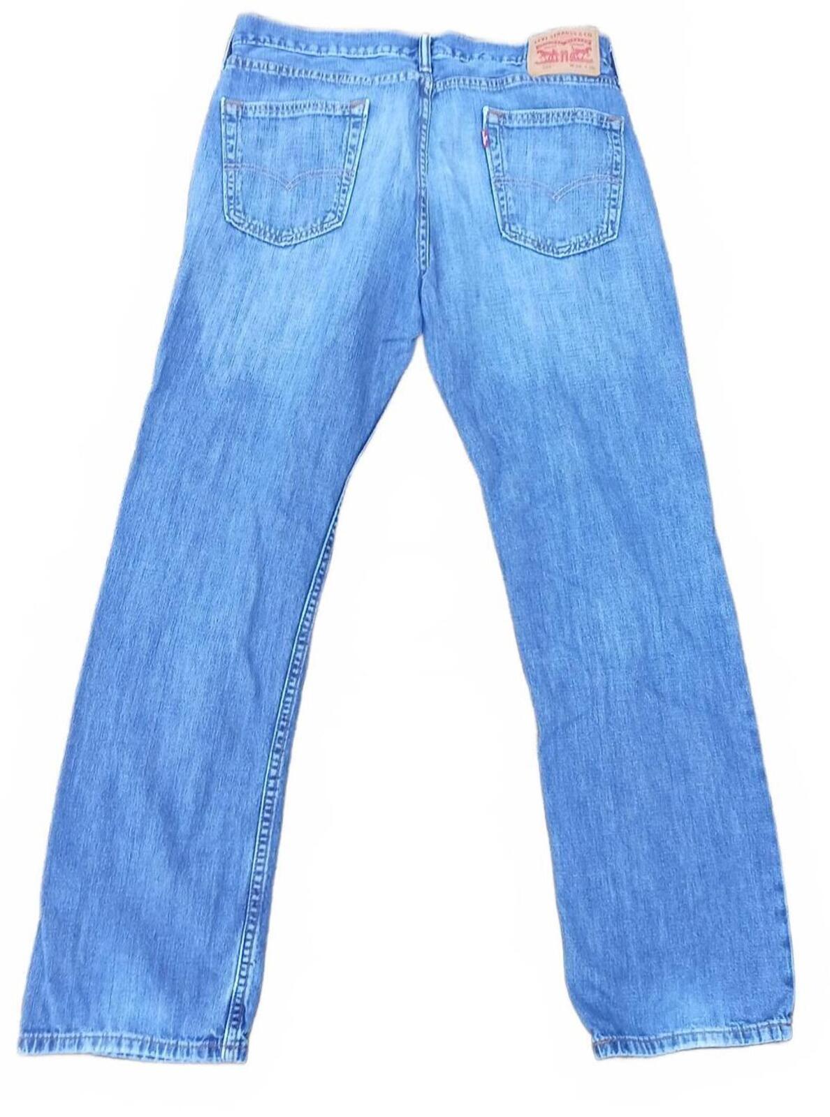 Title: Levi's 514 Men's Straight Fit Jeans Blue Denim Size W34 L30 Medium Wash