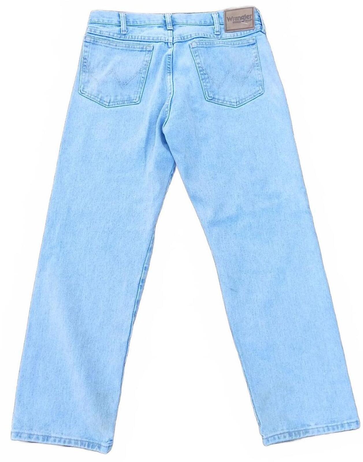 Wrangler Men's Workwear Jeans Light Wash Distressed Skate DIY Denim W34 L30