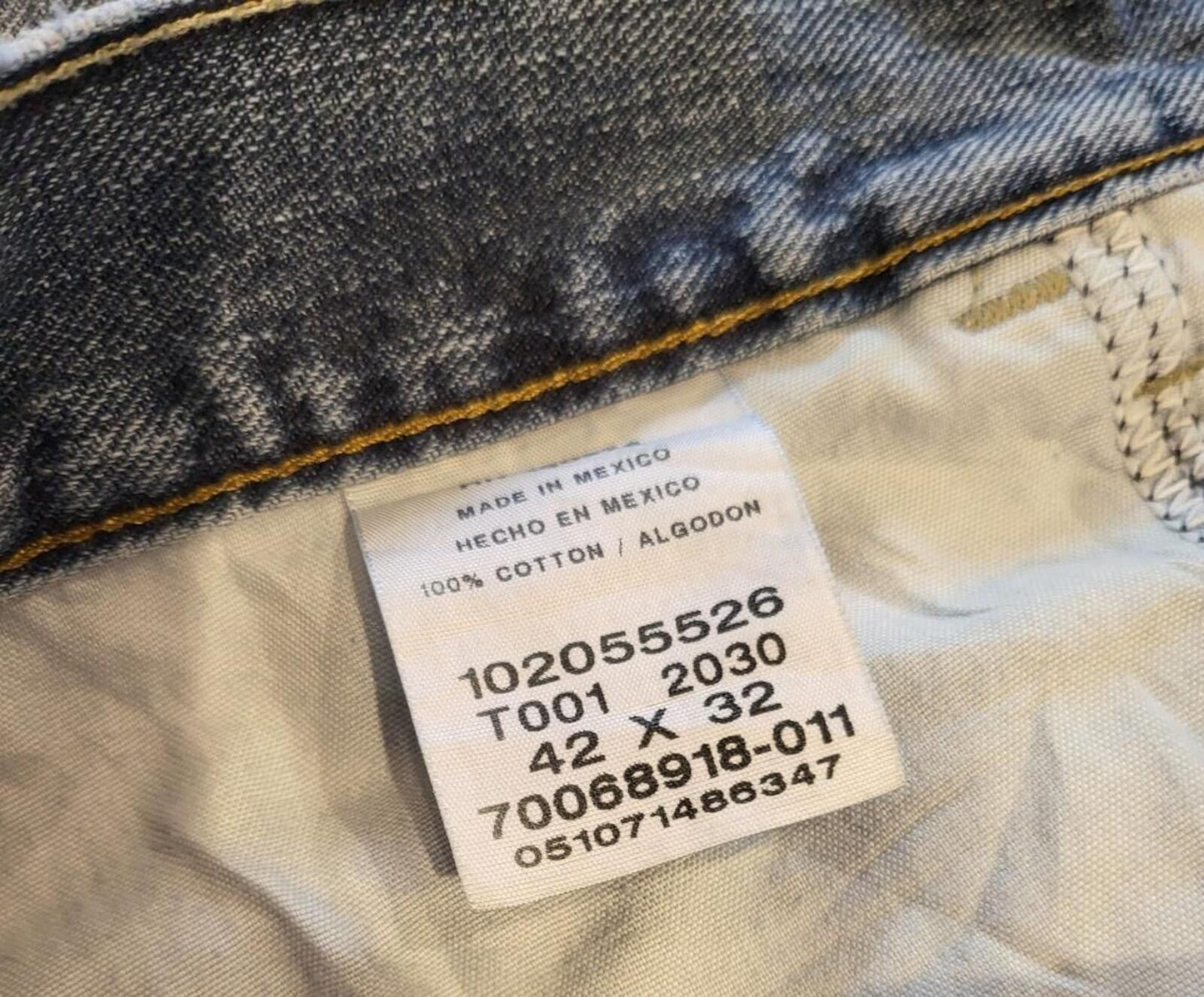 Lee Men’s Jeans 42x32 – Relaxed Fit – Straight Leg – Heavyweight 100% Cotton