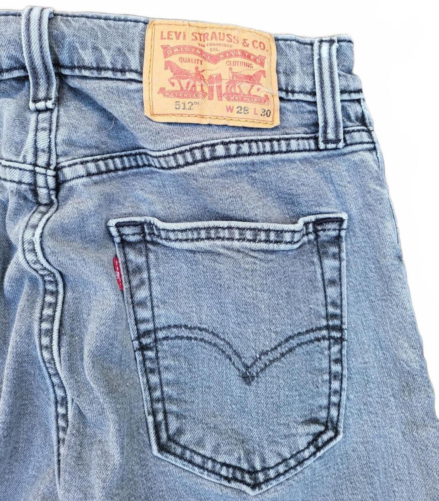 Levi's 512 Men's Slim Tapered Jeans Light Blue Wash Stretch Denim W30 L32