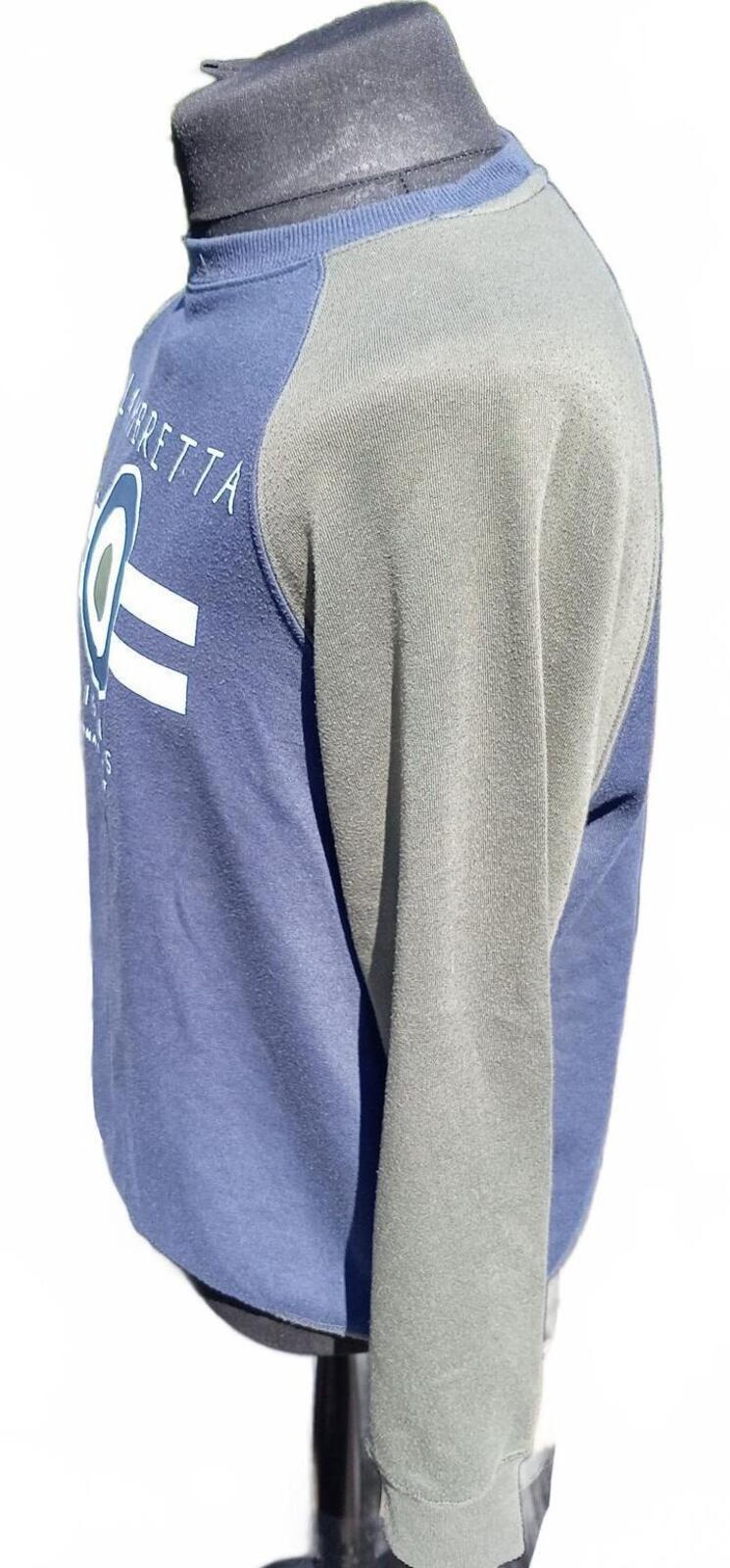Lambretta Originals Carnaby Street Raglan Sweatshirt Blue Grey - Large 23" P2P