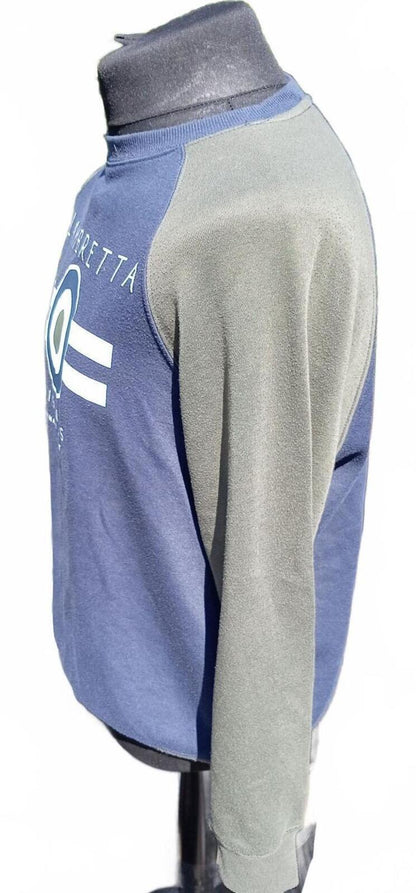 Lambretta Originals Carnaby Street Raglan Sweatshirt Blue Grey - Large 23" P2P
