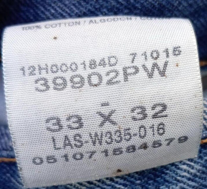 Wrangler Men’s Jeans W33 L32 – Blue Denim – 100% Cotton – Straight Fit
