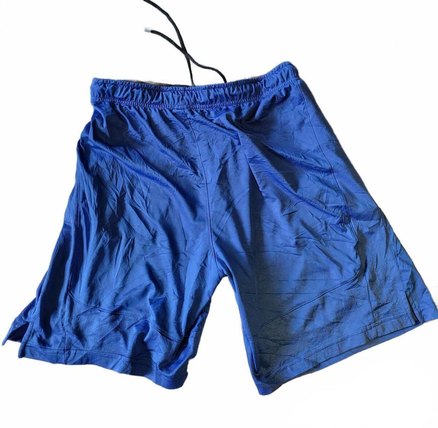 Nike Blue Athletic Shorts with Drawstring Waist - Large