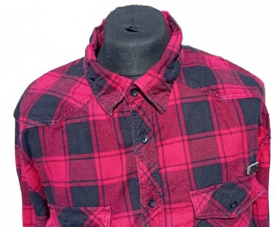 Brandit XL Shirt – Regular Fit – Red/Black Check – Casual Workwear
