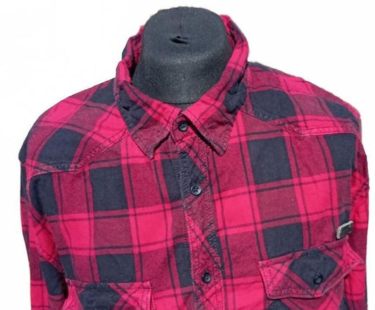 Brandit XL Shirt – Regular Fit – Red/Black Check – Casual Workwear