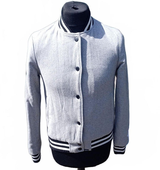 Superdry Boutique Bomber Jacket Small Light Grey Lightweight – NY/Paris Logo