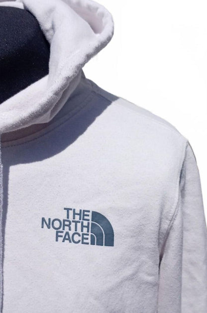 The North Face Hoodie – Large – 23" P2P – White/Grey – Soft Cotton – VGC