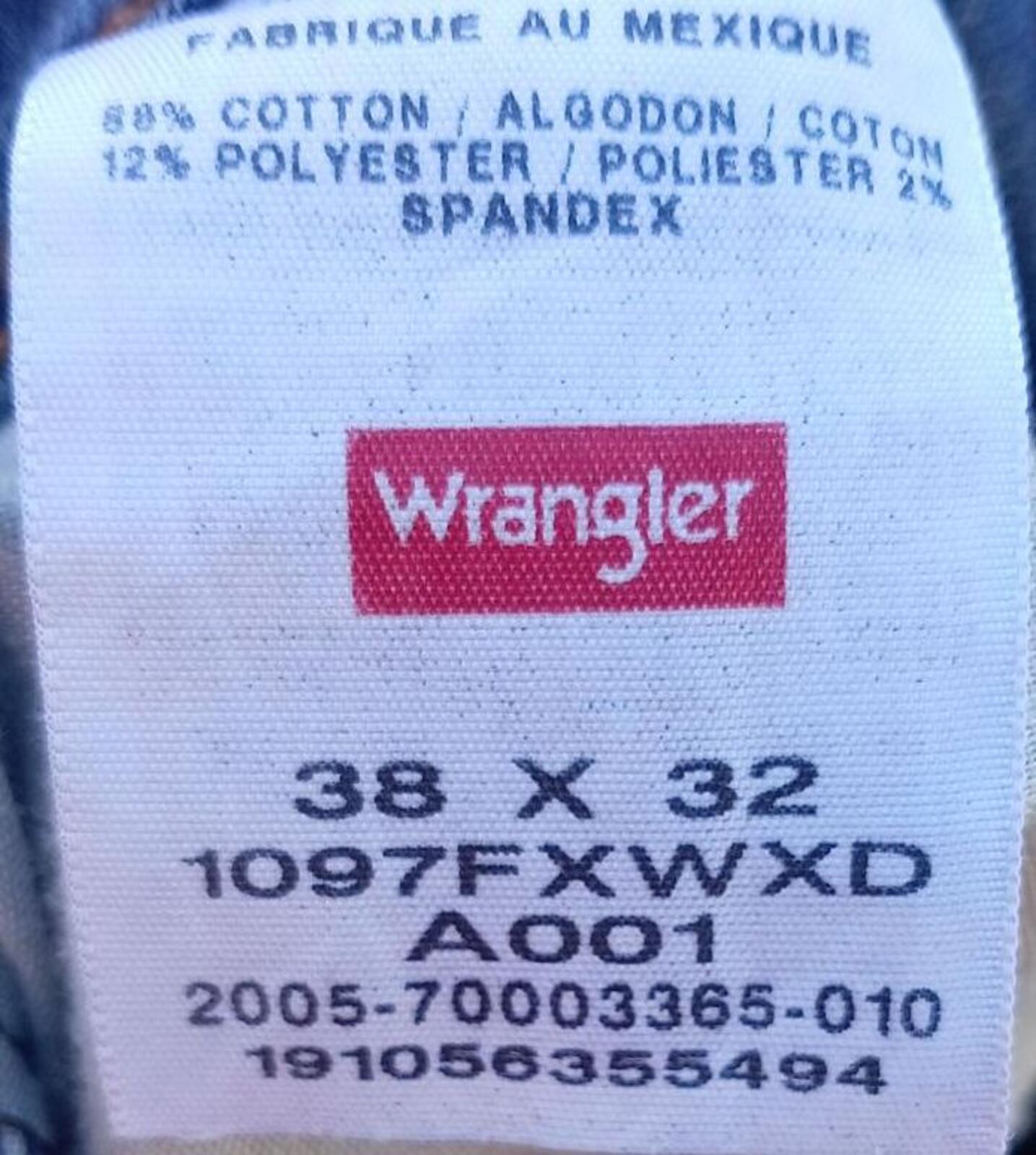 Wrangler Five Star Men's Relaxed Fit Jeans Blue Flex Stretch Denim W38 L32