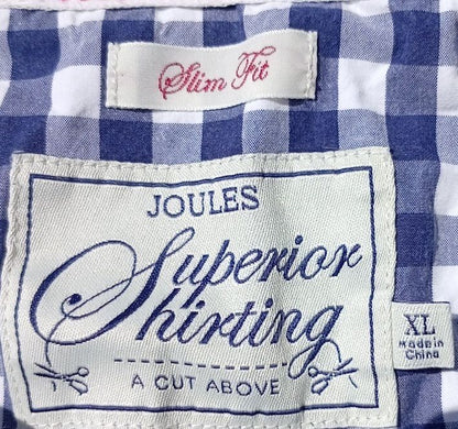 Joules Shirt – XL – Slim Fit – Blue/White Gingham – Superior Shirting
