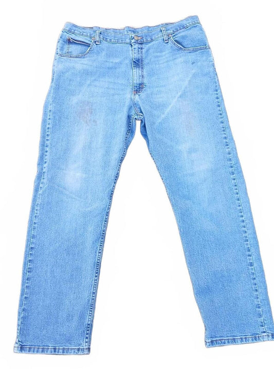 Wrangler Men's Workwear Jeans Regular Fit Light Wash Skater DIY Denim W40 L30