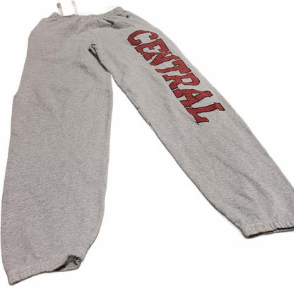 Champion Joggers Men’s M – Grey – “CENTRAL” Print – Fleece – Cuffed