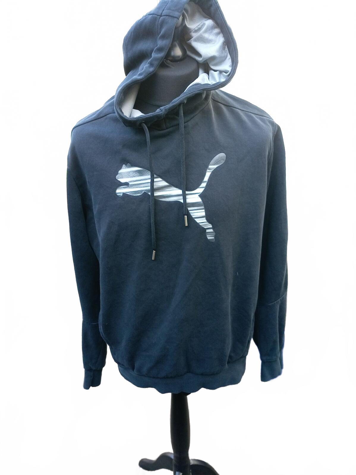 Puma Black Hoodie with Logo Large