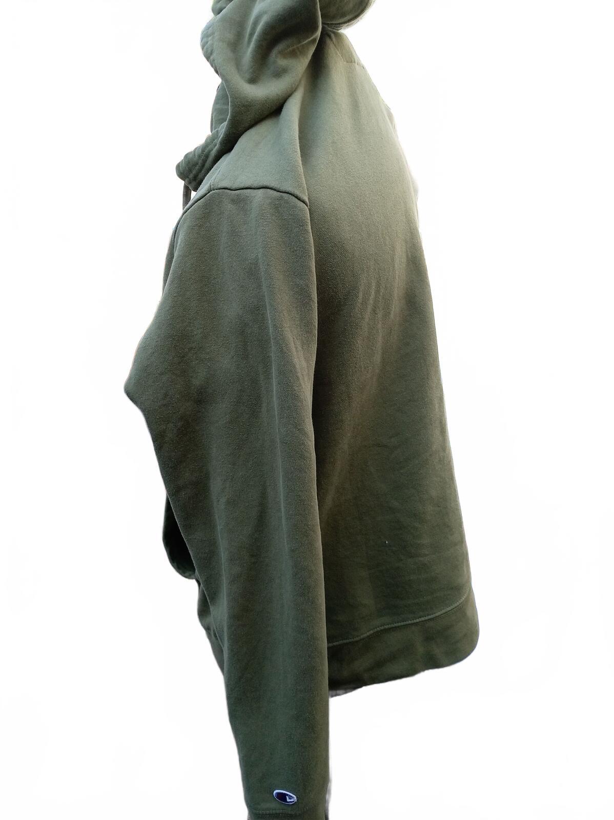 Champion Olive Green Hoodie with Front Pocket Large