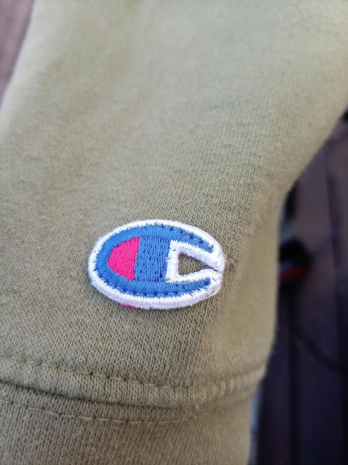 Champion Olive Green Hoodie with Front Pocket Large