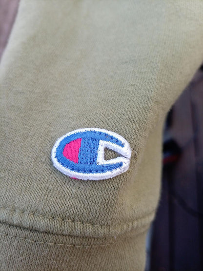 Champion Olive Green Hoodie with Front Pocket Large