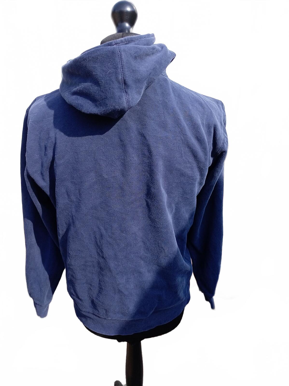 Tommy Hilfiger Navy Blue Hoodie with Logo Print Large