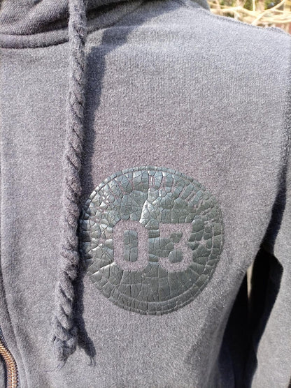 Authentic Harley‑Davidson hoodie in grey, size L.