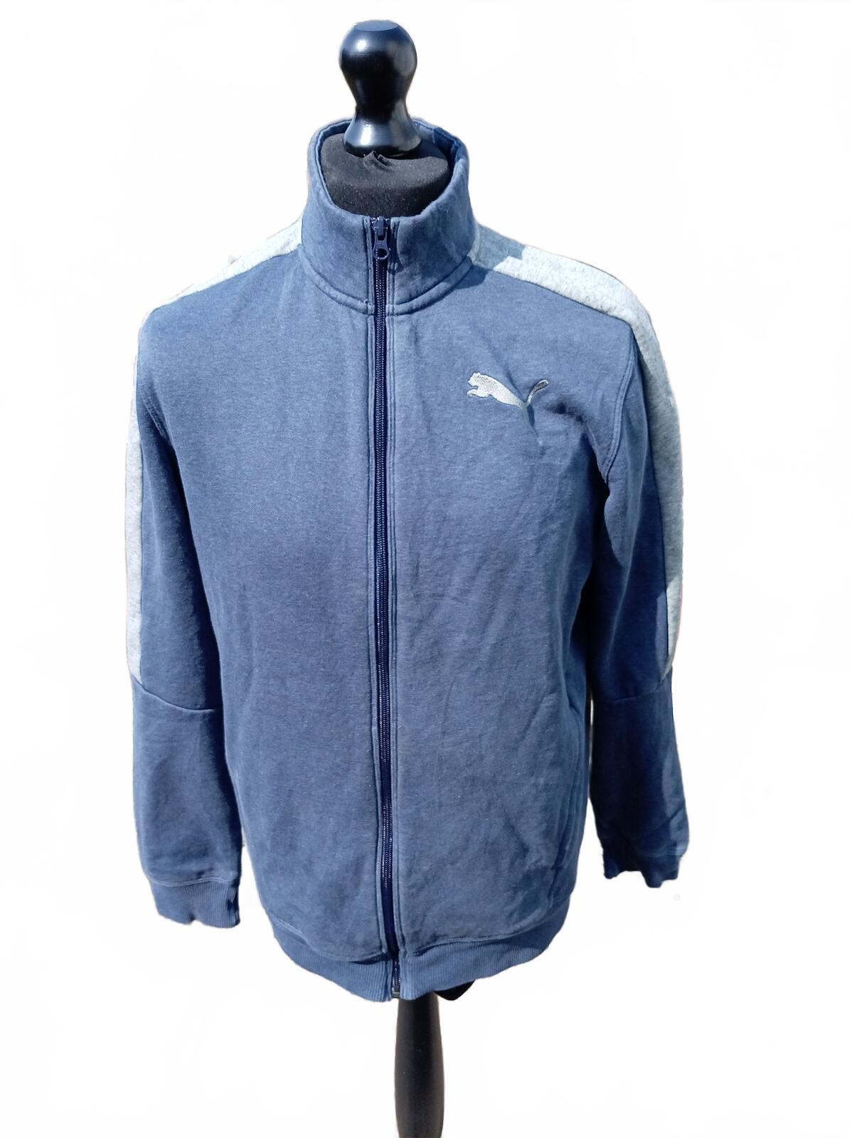 Puma Full-Zip Sweatshirt Jacket with Contrast Stripe Medium