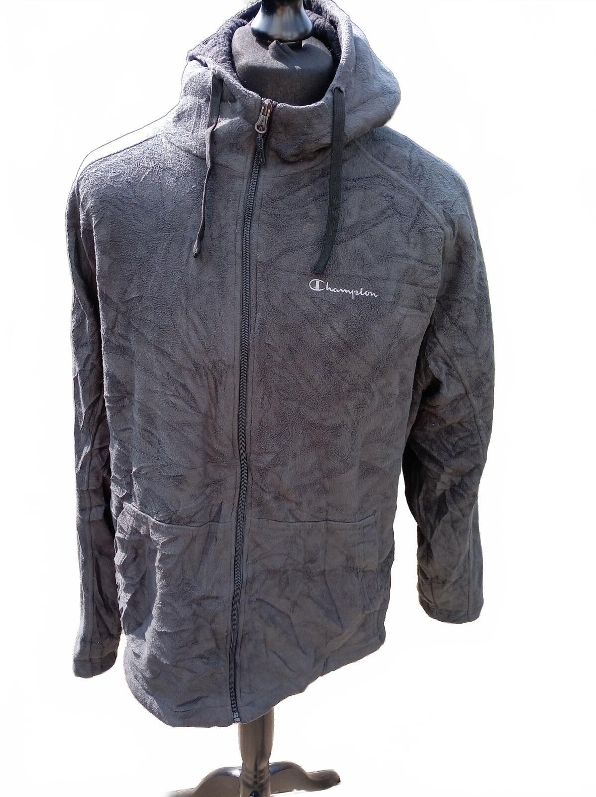 Beautiful Pre-Loved Champion Grey Hooded Zip-Up Jacket - XL