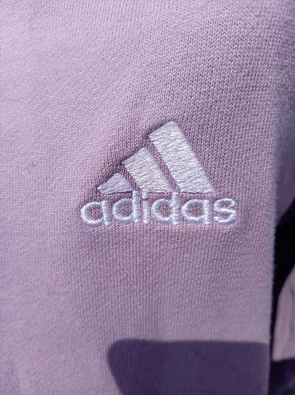 Adidas Lavender Zip-Up Hoodie with Logo Embroidery XL