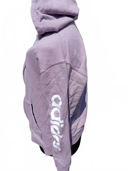Adidas Lavender Zip-Up Hoodie with Logo Embroidery XL
