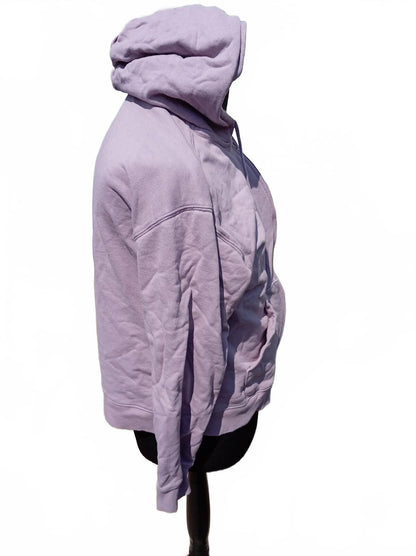 Adidas Lavender Zip-Up Hoodie with Logo Embroidery XL