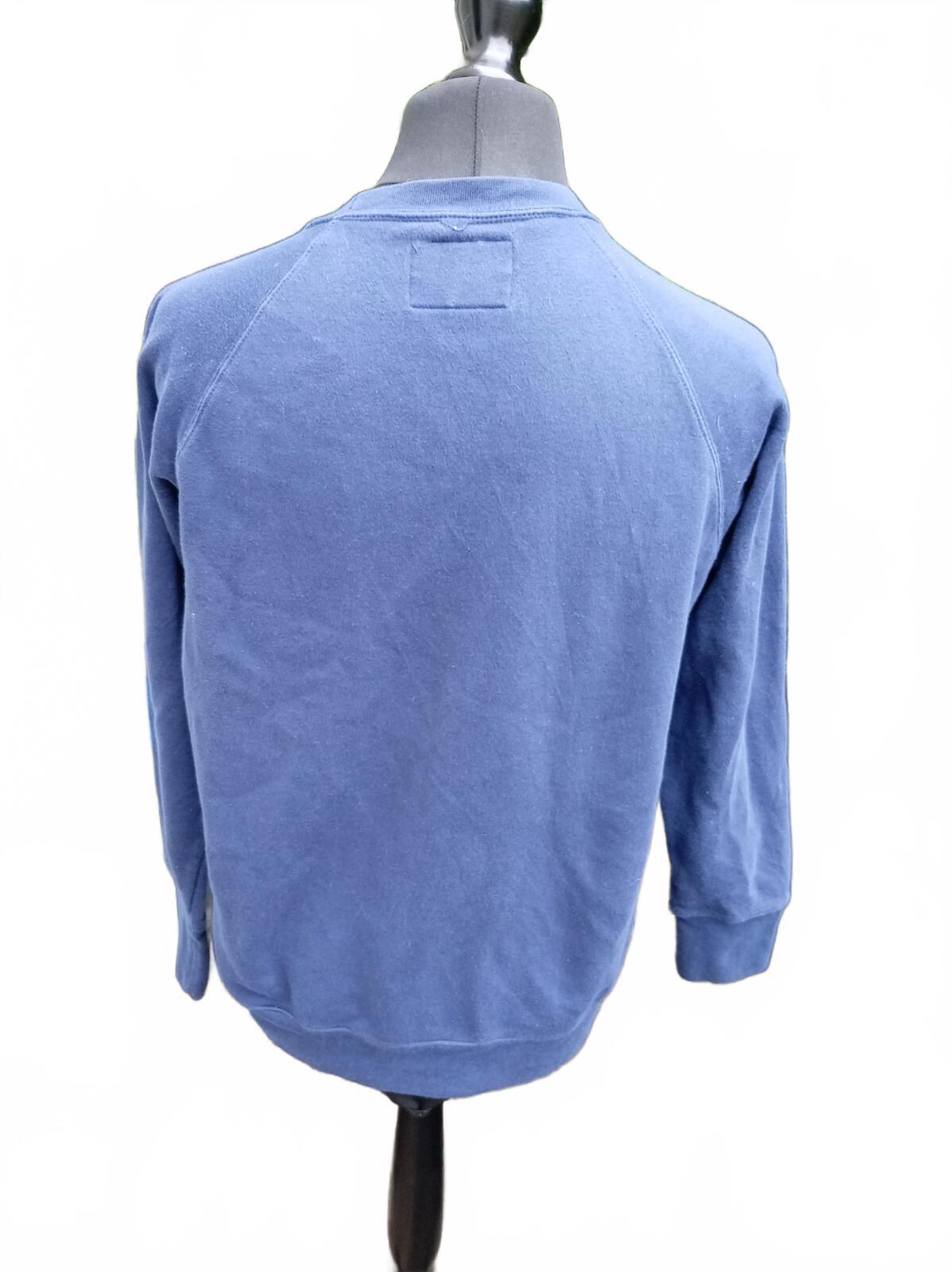 Champion Blue Crewneck Sweatshirt with Logo Embroidery - Large