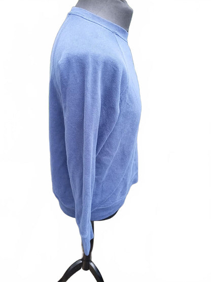Champion Blue Crewneck Sweatshirt with Logo Embroidery - Large