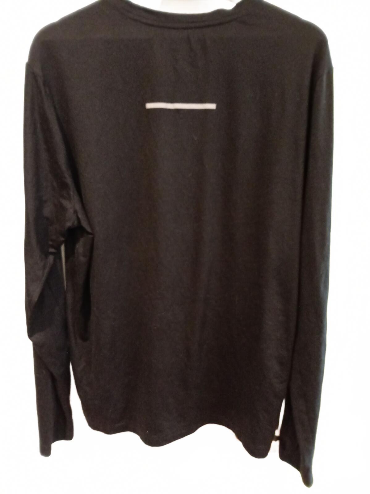Reebok Black Long Sleeve Logo T-Shirt - Base Layer Style - XL