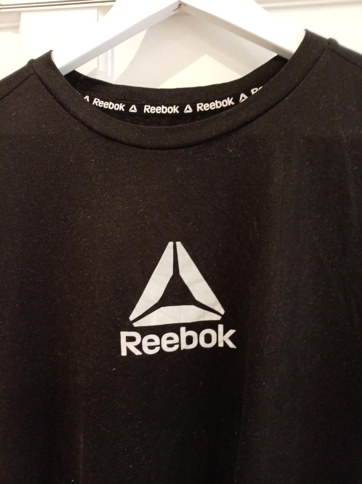 Reebok Black Long Sleeve Logo T-Shirt - Base Layer Style - XL