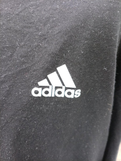 Adidas Black Long Sleeve Hoodie with White Stripes XXL