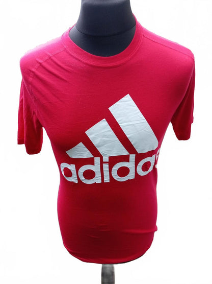 Adidas Red Logo T-Shirt - Small