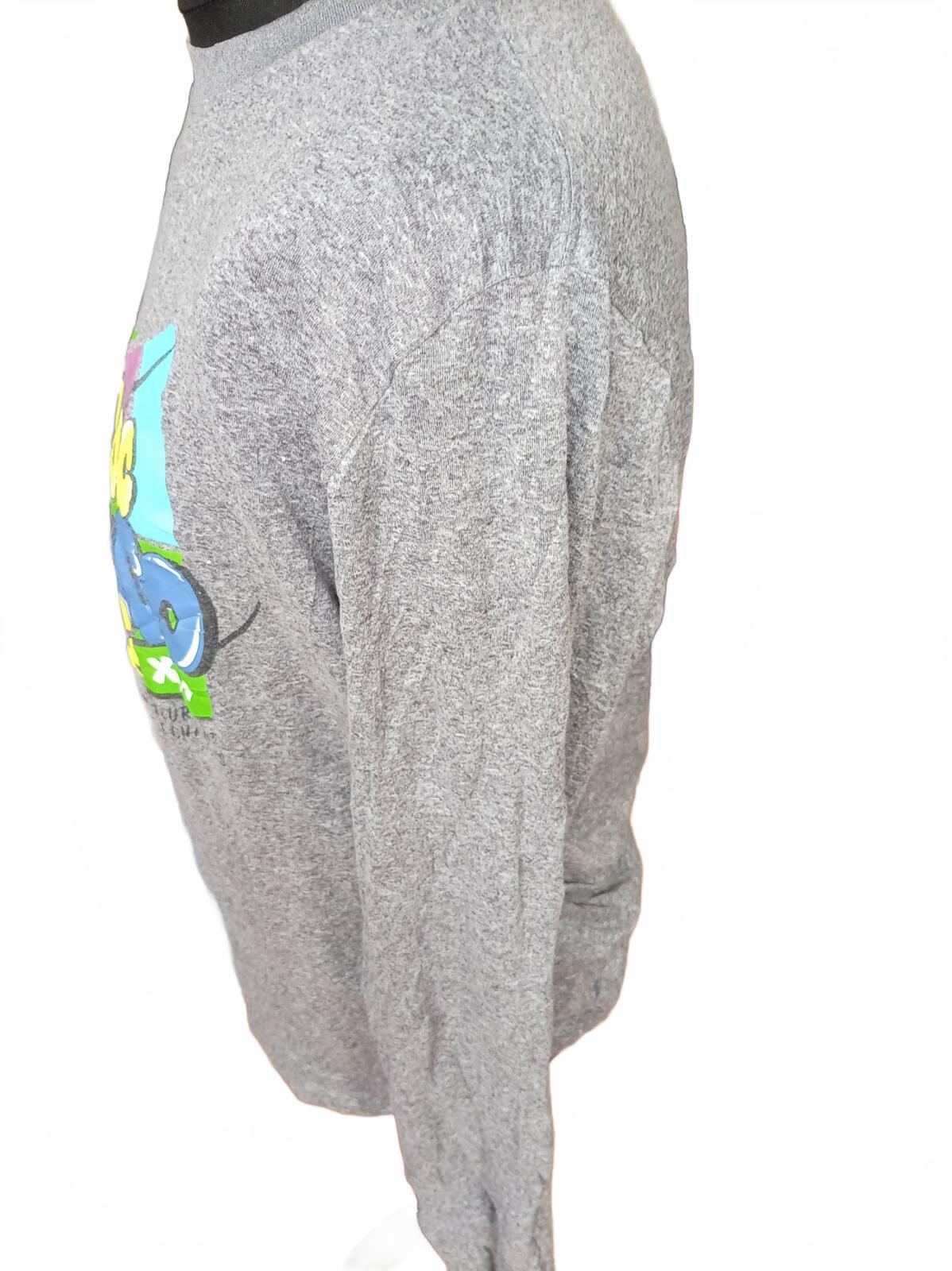 Nike Long Sleeve Grey Graphic T-Shirt Chicago Design - XL