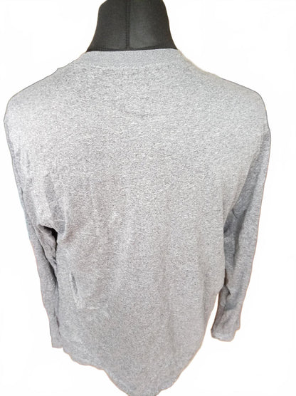 Nike Long Sleeve Grey Graphic T-Shirt Chicago Design - XL