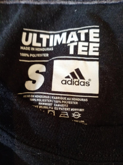 Adidas Ultimate Tee Black Polyester T-Shirt Small