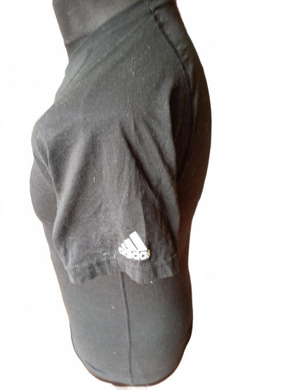 Adidas Ultimate Tee Black Polyester T-Shirt Small