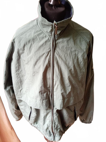 Dockers Golf - Lightweight Green Jacket with High Collar and Zip Closure - Large