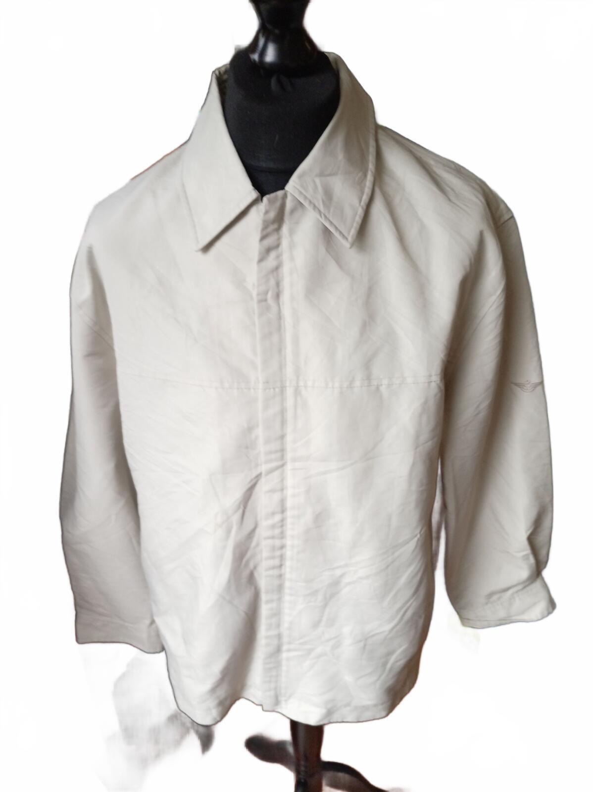 Dockers Beige Lightweight Casual Jacket with Embroidered Sleeve Detail - XL