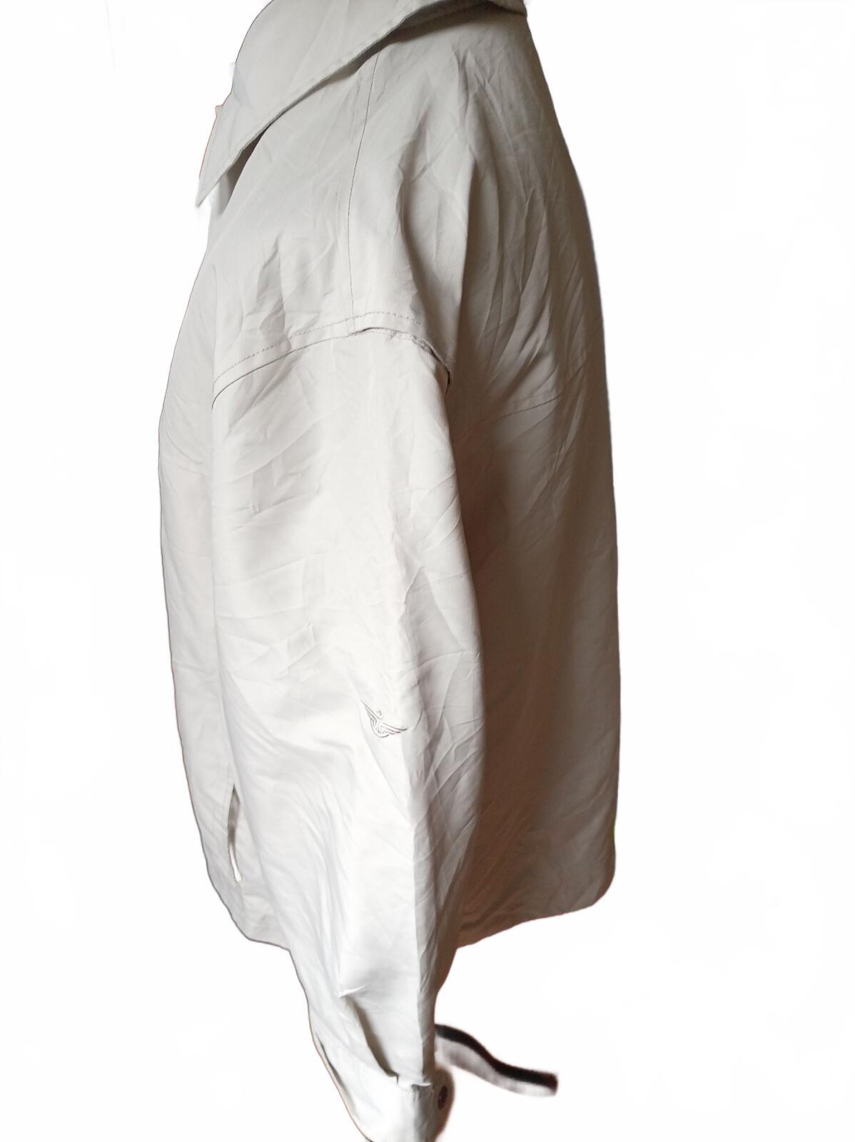 Dockers Beige Lightweight Casual Jacket with Embroidered Sleeve Detail - XL