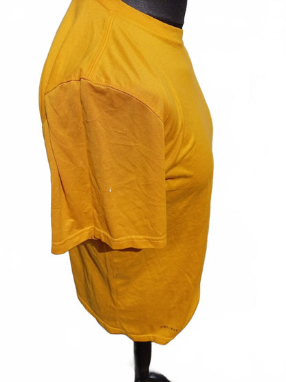 Nike Yellow Short Sleeve Sports T-Shirt - Large
