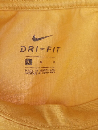 Nike Yellow Short Sleeve Sports T-Shirt - Large