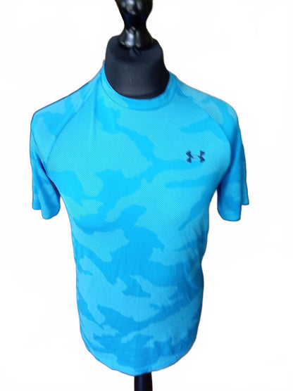 Under Armour Blue Camo Performance T-Shirt - Small