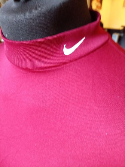 Nike Burgundy Long Sleeve Turtleneck Top - XL