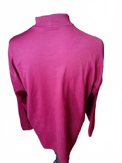Nike Burgundy Long Sleeve Turtleneck Top - XL