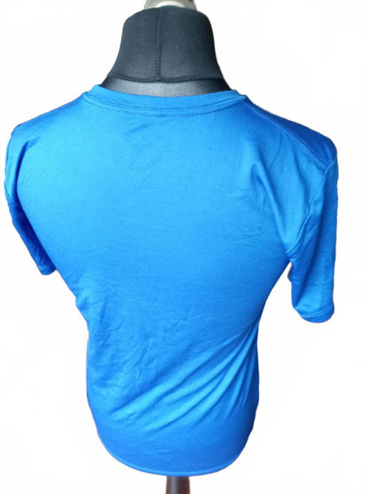 Adidas Blue Logo Graphic T-Shirt - Large